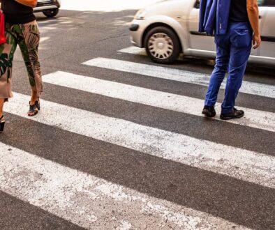 A driver’s perspective of a pedestrian accident, highlighting legal options for pedestrians.